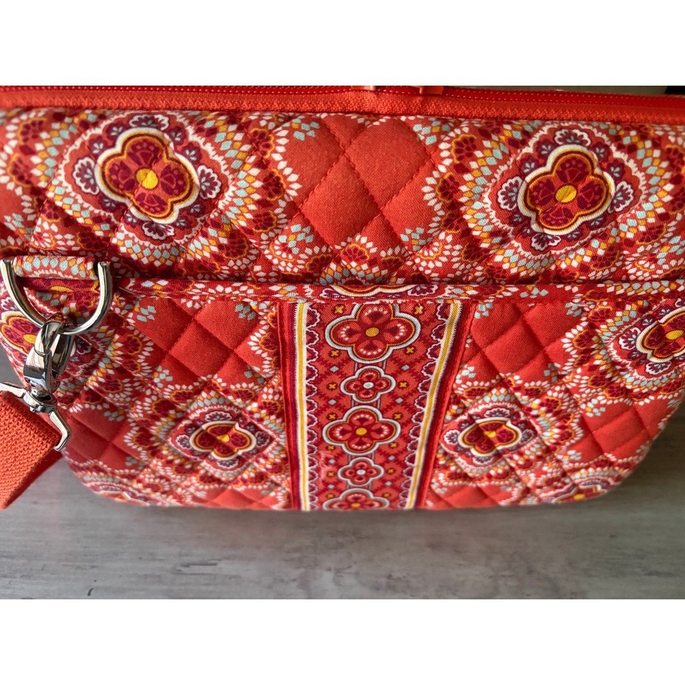 Vera Bradley Bohemian Quilted Tablet Laptop Case Paprika Crossbody Hardshell - Picture 7 of 8